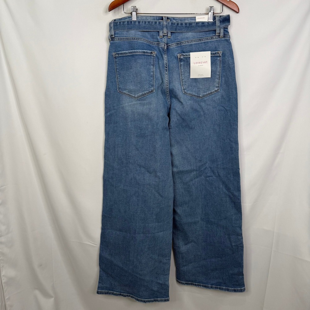 Lovervet by Vervet Super High Rise Extreme Wide Leg Jeans Indigo Blue Size 32/15 - Picture 6 of 8